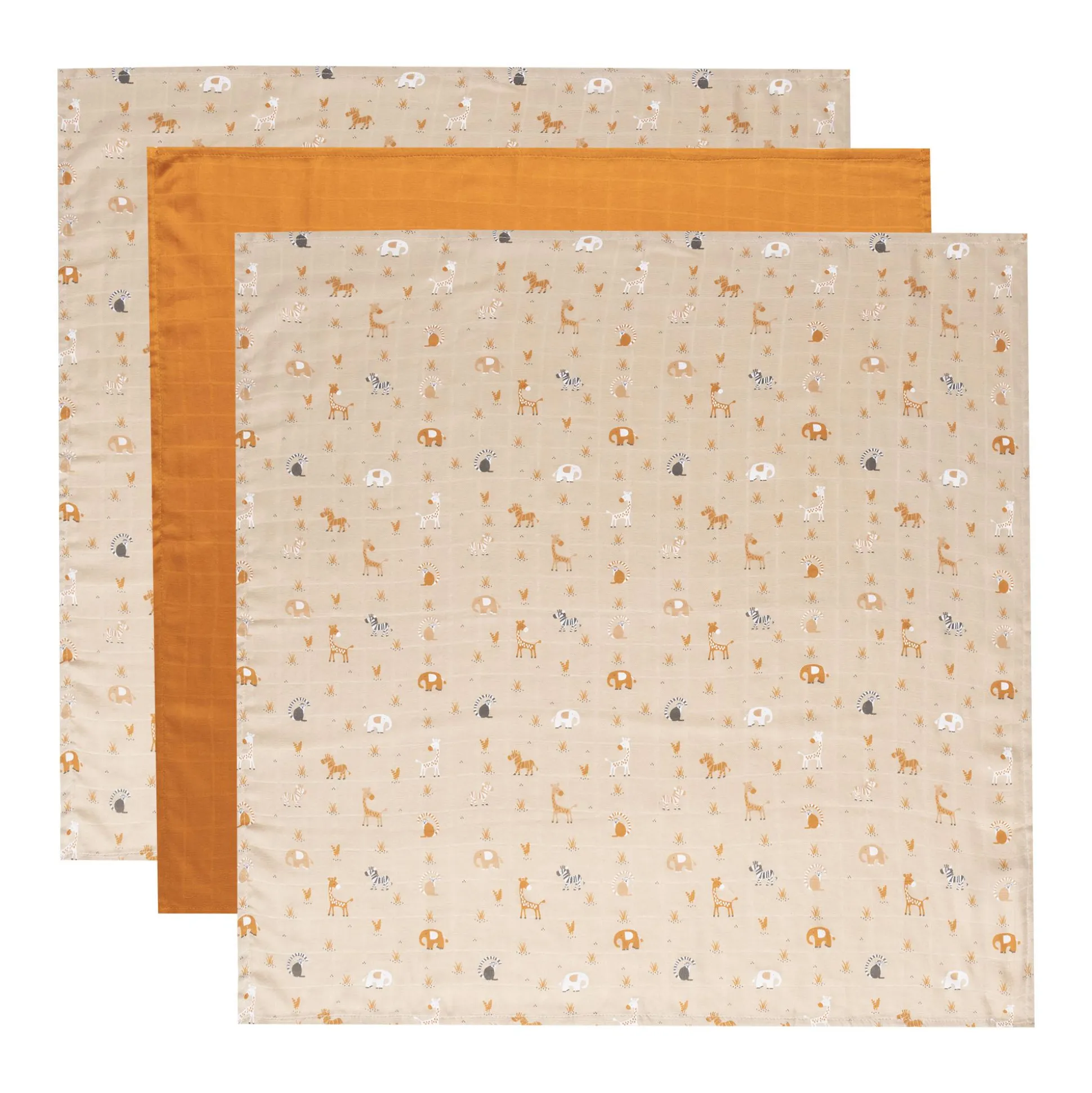 3er-Pack Mulltücher Steppe