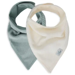 2er-Set Bandana Lätzchen Seagreen / Ivory