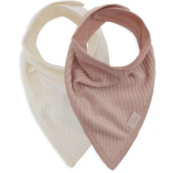2er-Set Bandana Lätzchen Wild Rose / Ivory