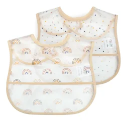 2er-Set Klettlätzchen Regenbogen