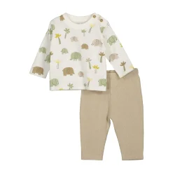 2er-Set Langarmshirt und Hose Elefanten