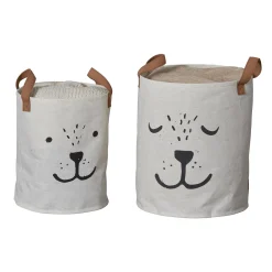 2er-Set Premium-Rundkörbe Hund