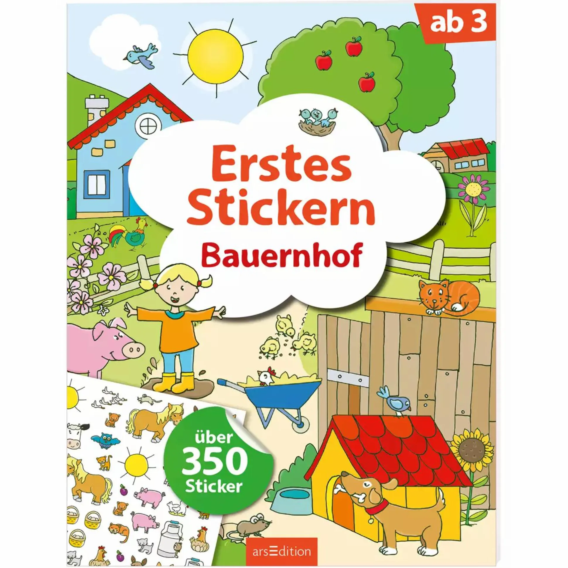 Erstes Stickern Bauernhof