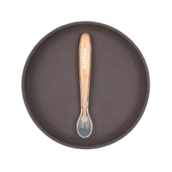 Esslern-Set aubergine/pfirsich