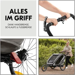 Fahrradanhänger Bike n Walk Duo Light Grey