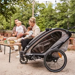 Fahrradanhänger Bike n Walk Duo Dark Green