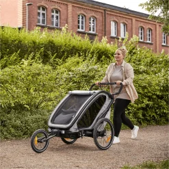 Fahrradanhänger Bike n Walk Duo Dark Green
