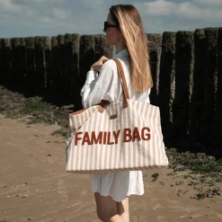 Family Bag Tragetasche Nude gestreift