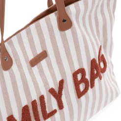 Family Bag Tragetasche Nude gestreift