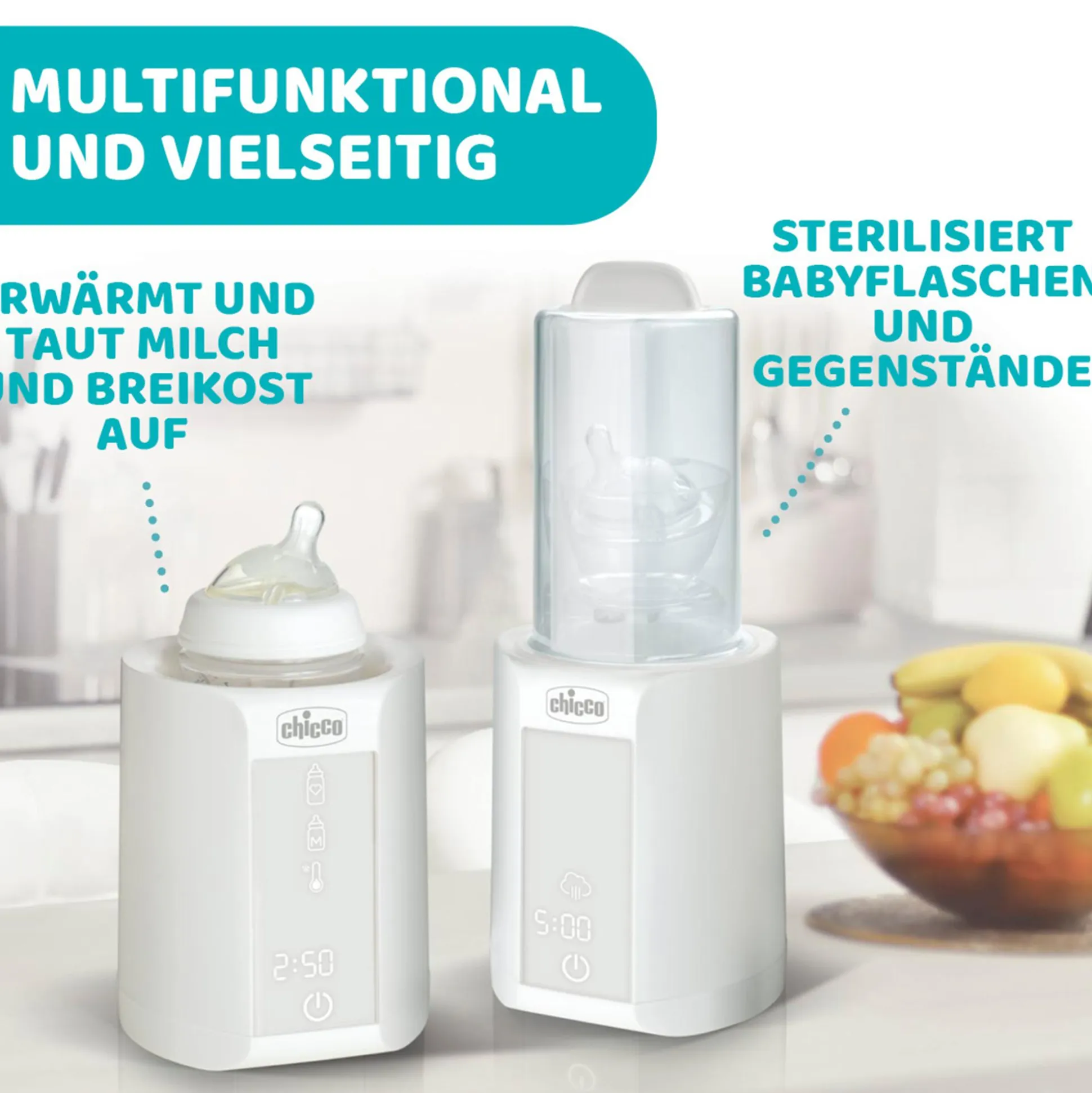 Flaschenwärmer mit Sterilisiergerät