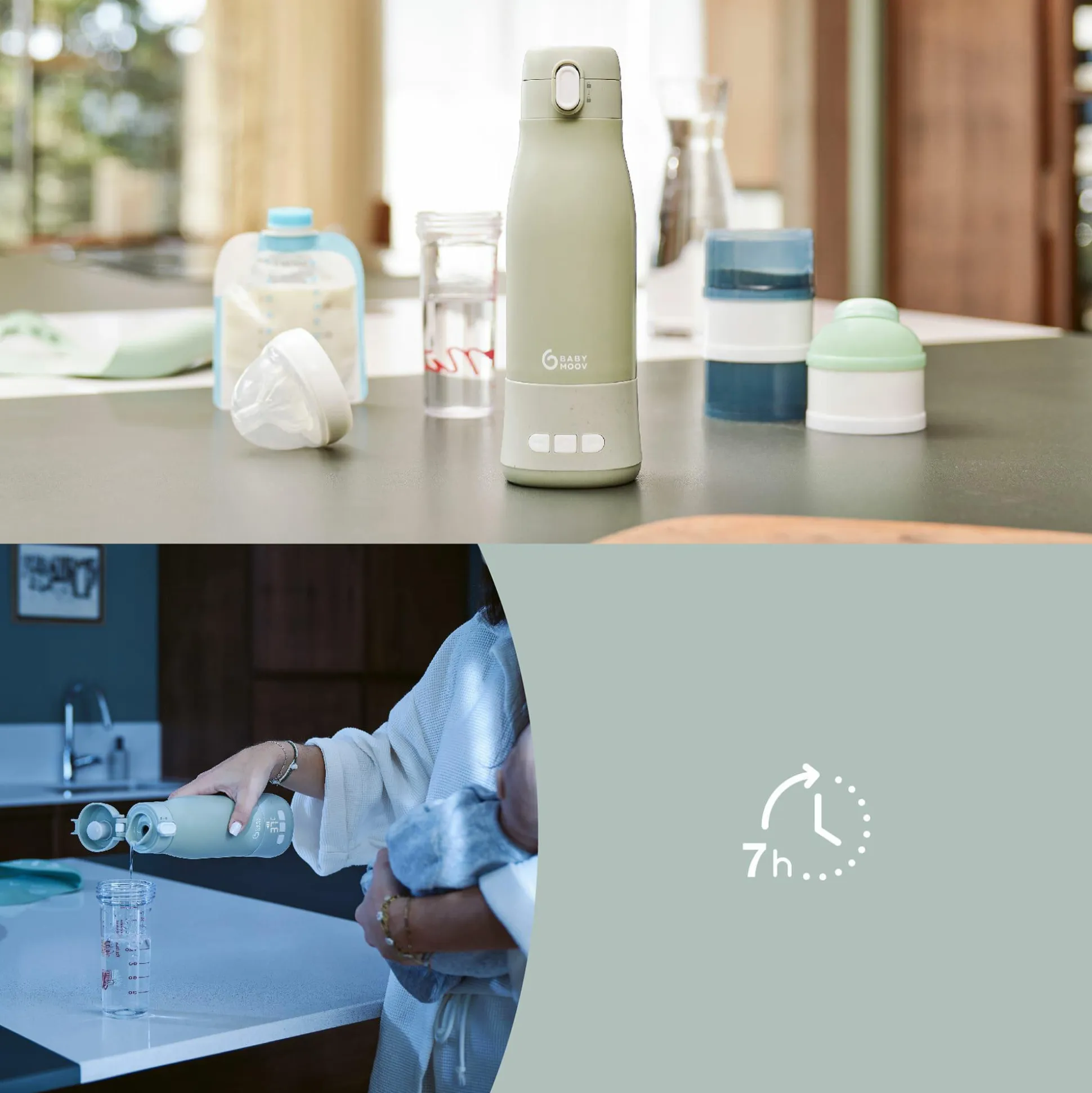 Flaschenwärmer Moov & Feed Sage Green