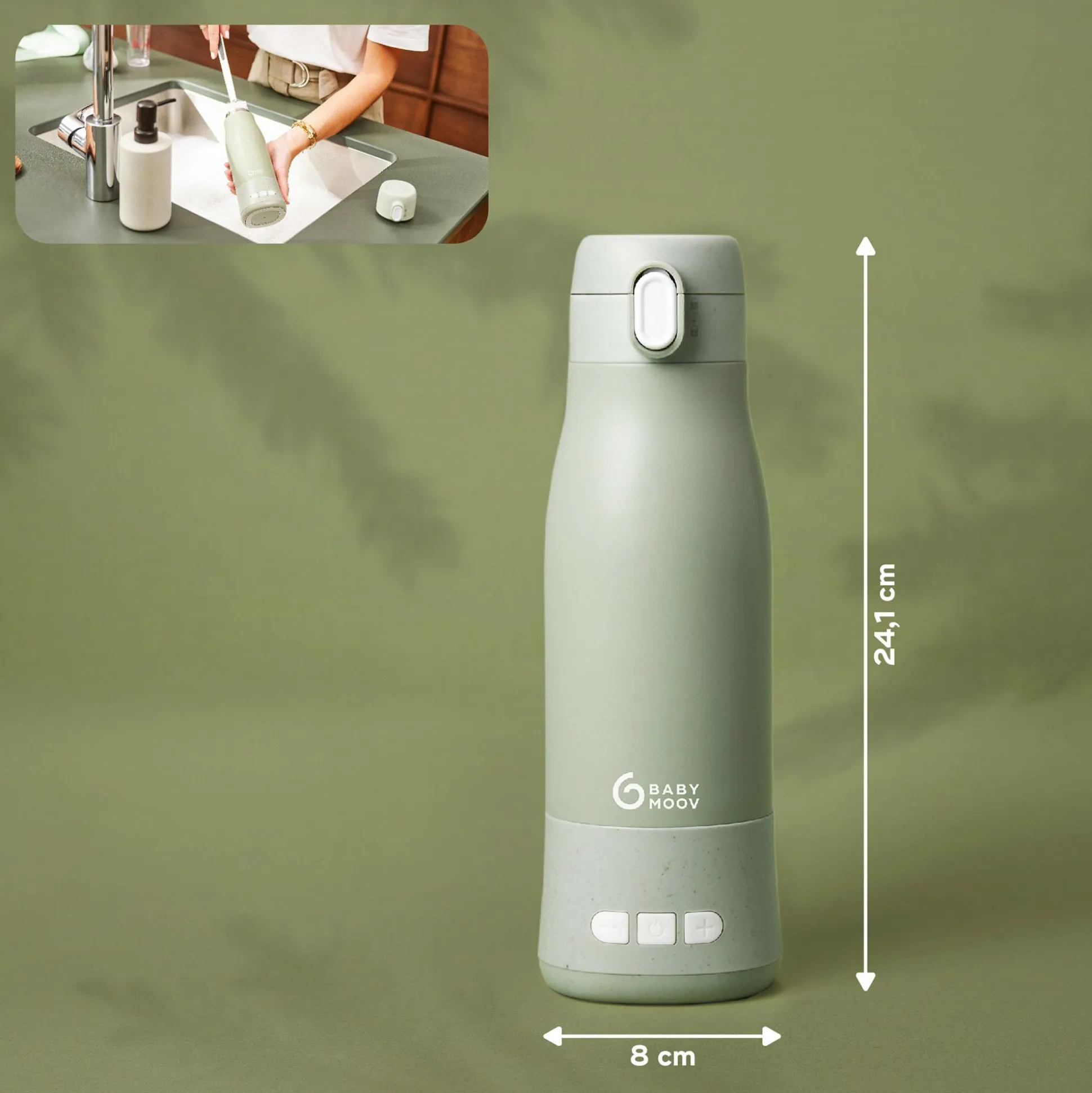Flaschenwärmer Moov & Feed Sage Green