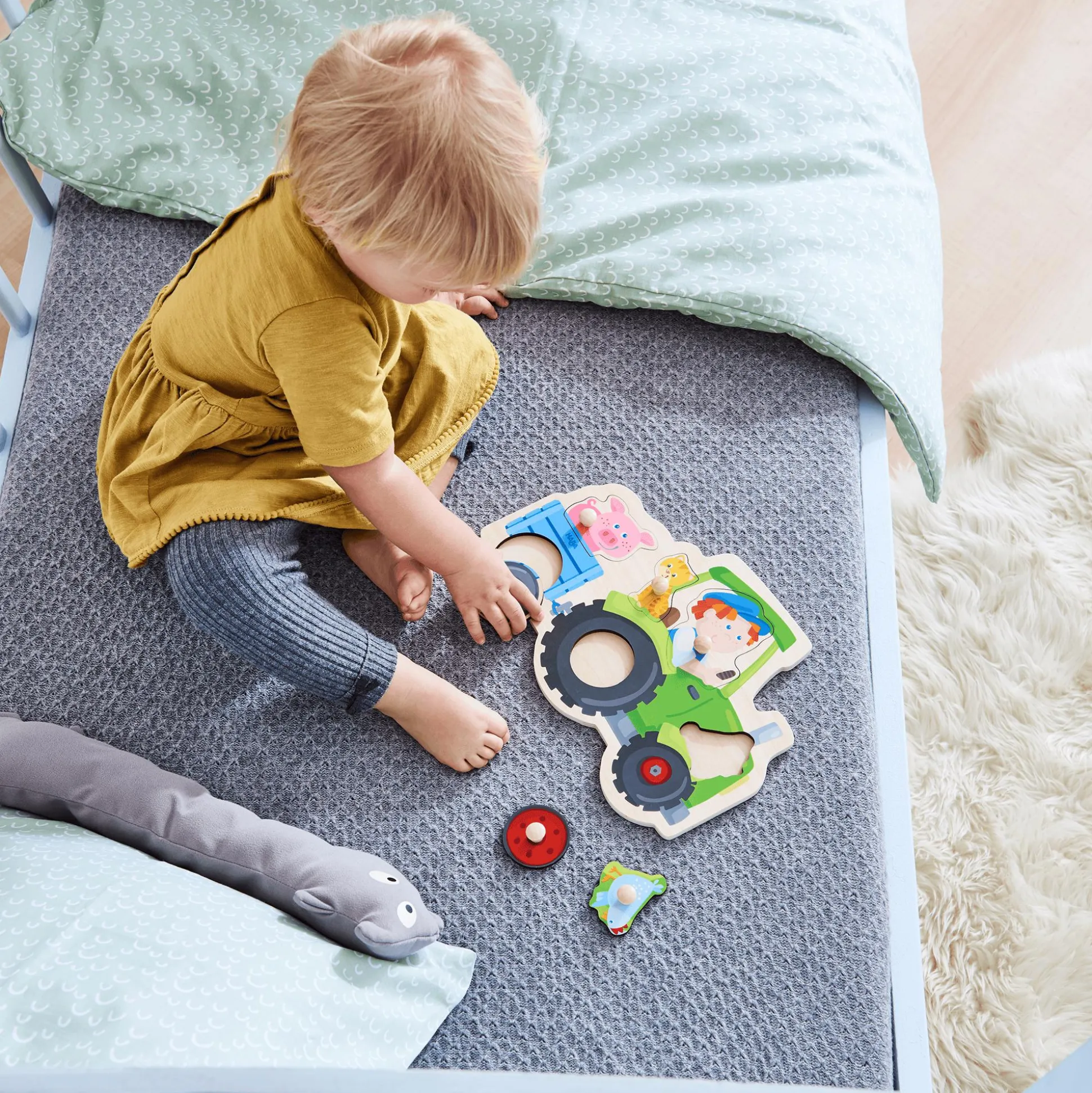 Greifpuzzle Lustige Traktorfahrt