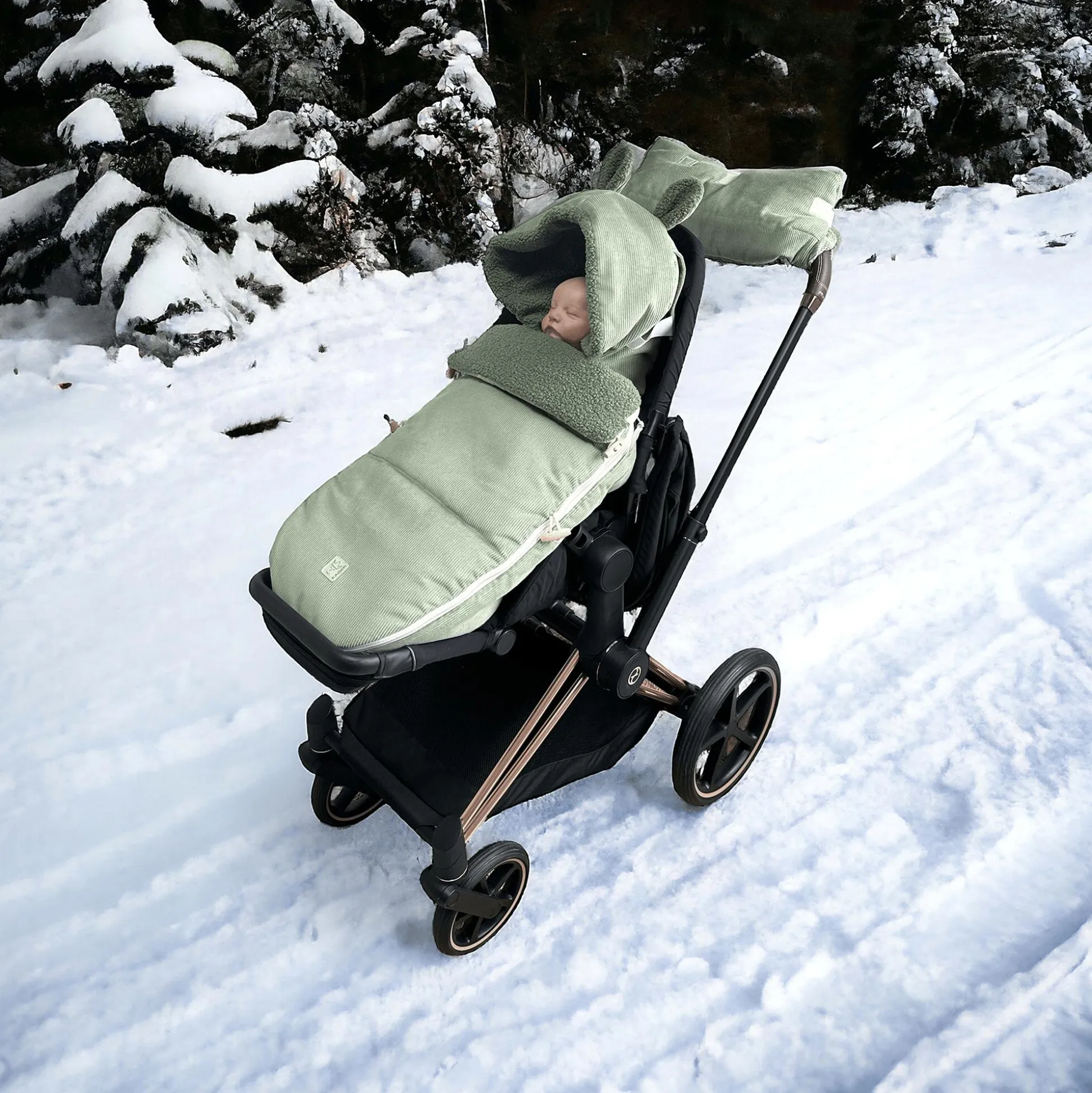 HAU KEA Fleece Fußsack Mineral Green