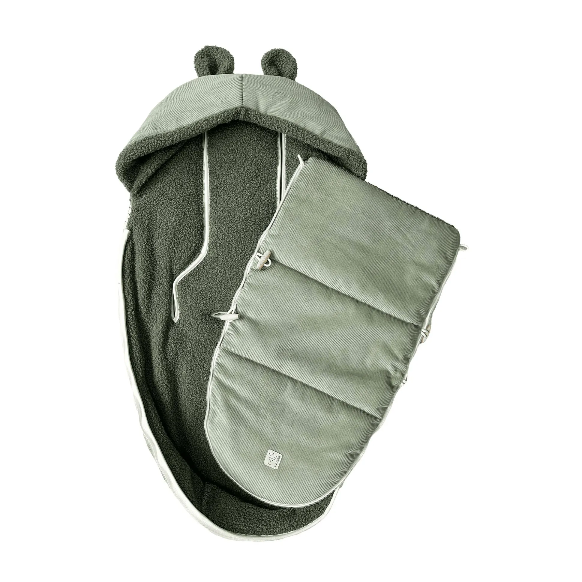 HAU KEA Fleece Fußsack Mineral Green