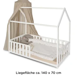 Hausbett Tipi Weiß 70 x 140 cm