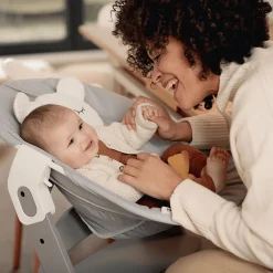 Hochstuhl mit Newborn Set Alpha Premium Nature Grey