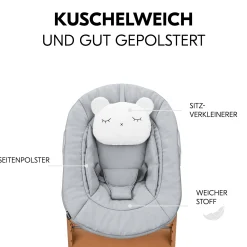 Hochstuhl mit Newborn Set Alpha Premium Nature Grey