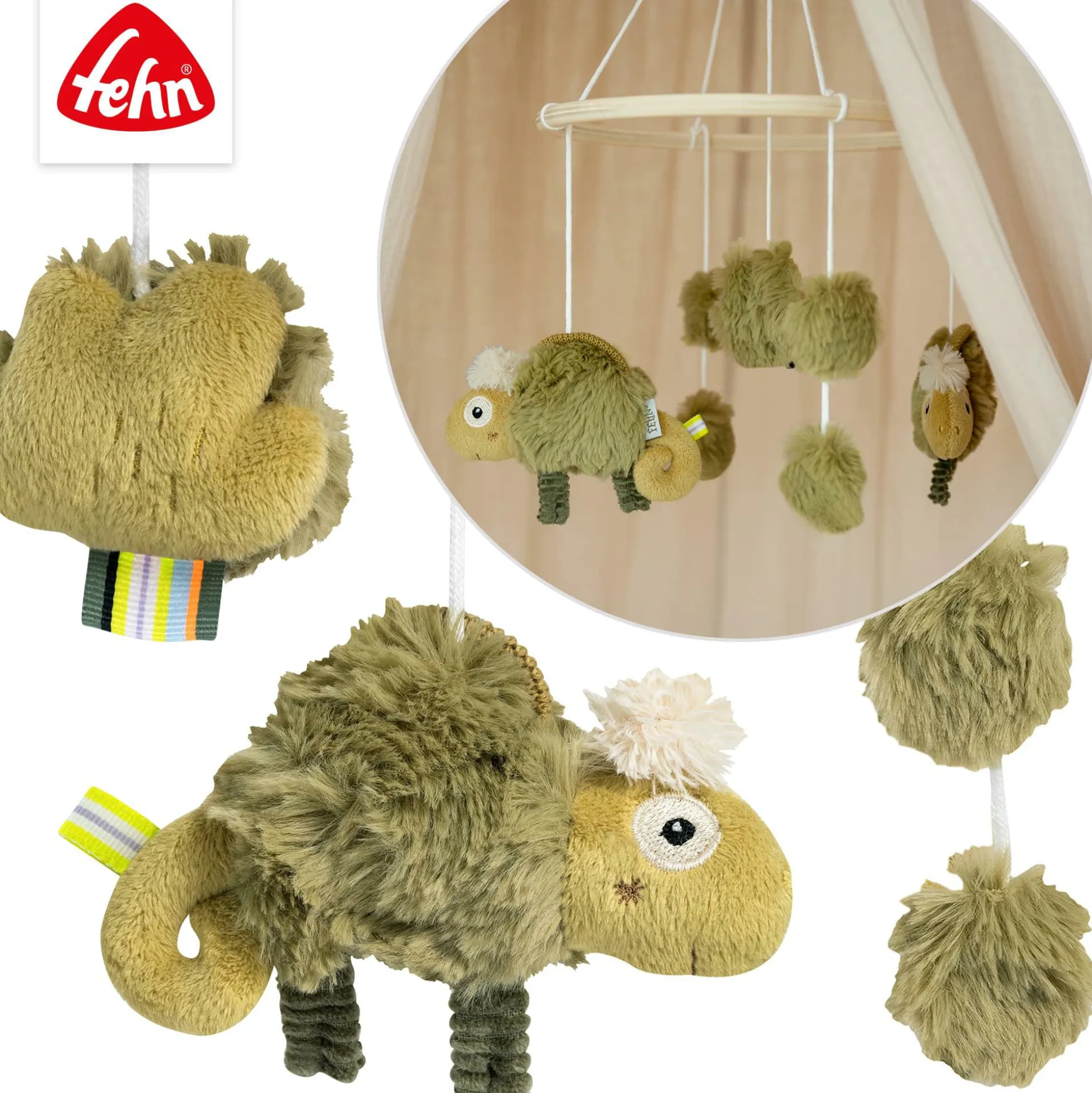 Holz-Mobile Chamäleon