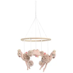 Holz-Mobile Flamingo