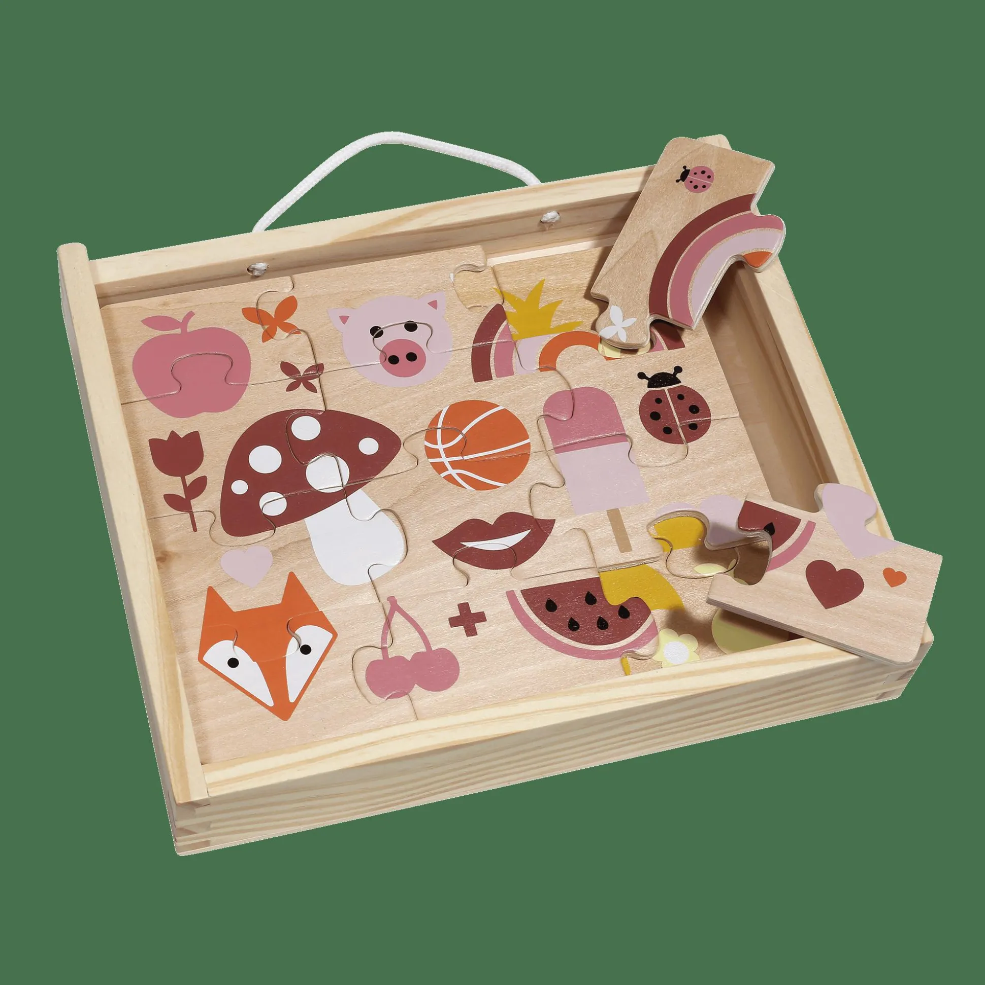 Holzpuzzle-Set Farben