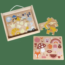 Holzpuzzle-Set Farben