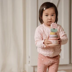 Holz-Stapelturm mit Ringen Fairy Garden