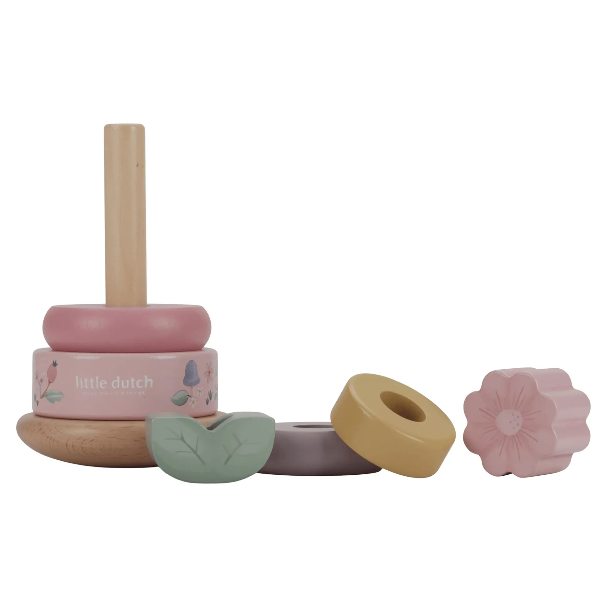 Holz-Stapelturm mit Ringen Fairy Garden