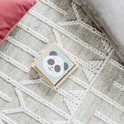 Holzwürfel-Puzzle Tiere