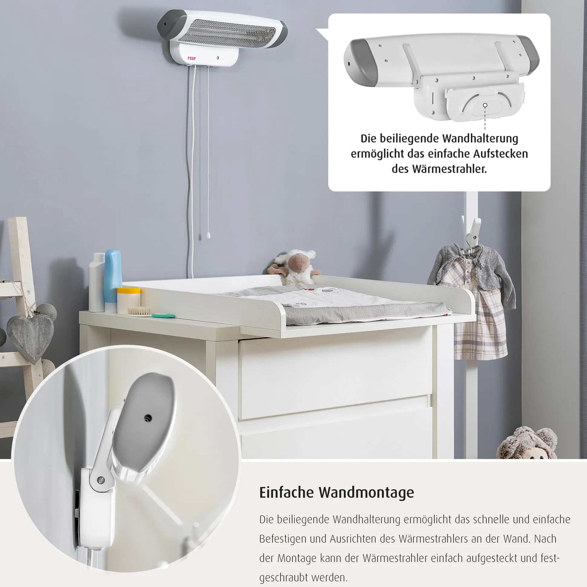 2in1 FeelWell Wickeltisch-Wärmestrahler