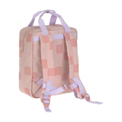 Kinderrucksack Square Pattern Party Rosa