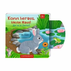 Komm heraus, kleine Maus! Bist du im Garten?