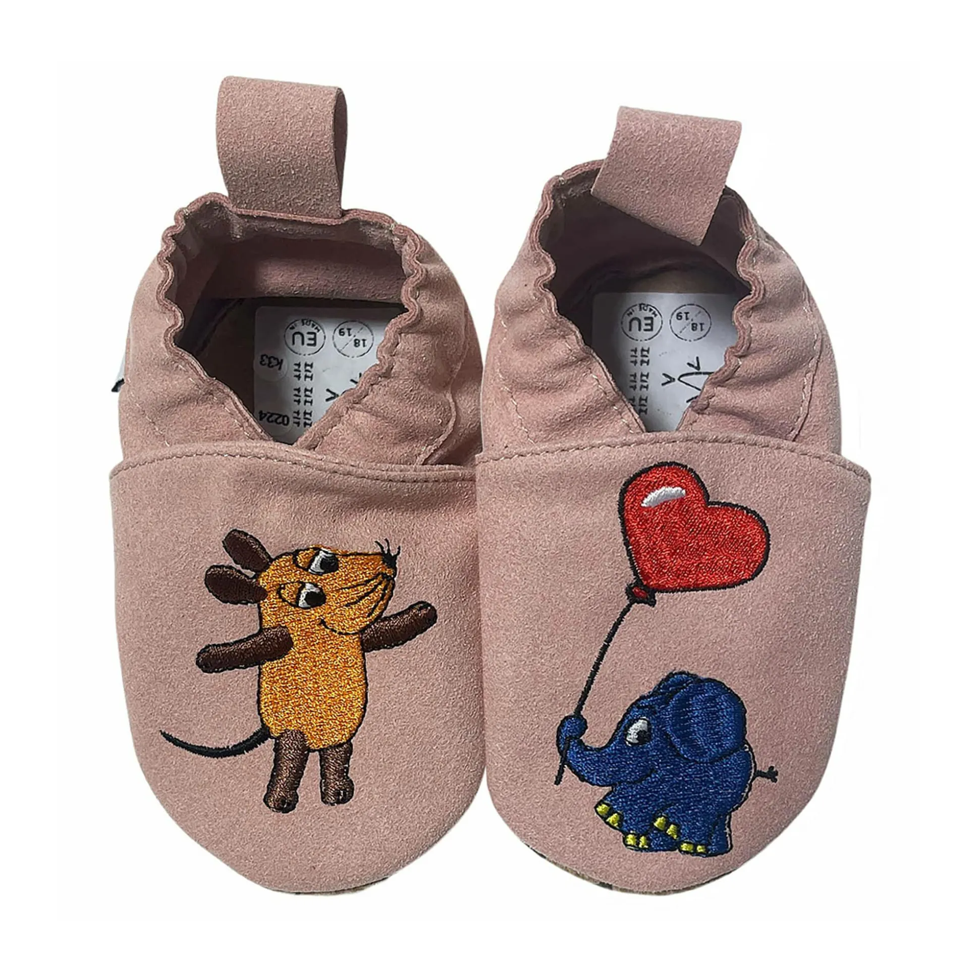 Krabbelschuhe RecyStep Maus mit Elefant