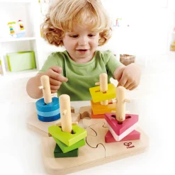 Kreatives Steckpuzzle aus Holz