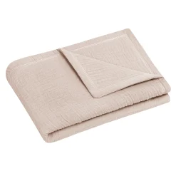 Kuscheldecke aus Baumwollmusselin Sand
