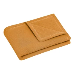 Kuscheldecke aus Baumwollmusselin Zimt