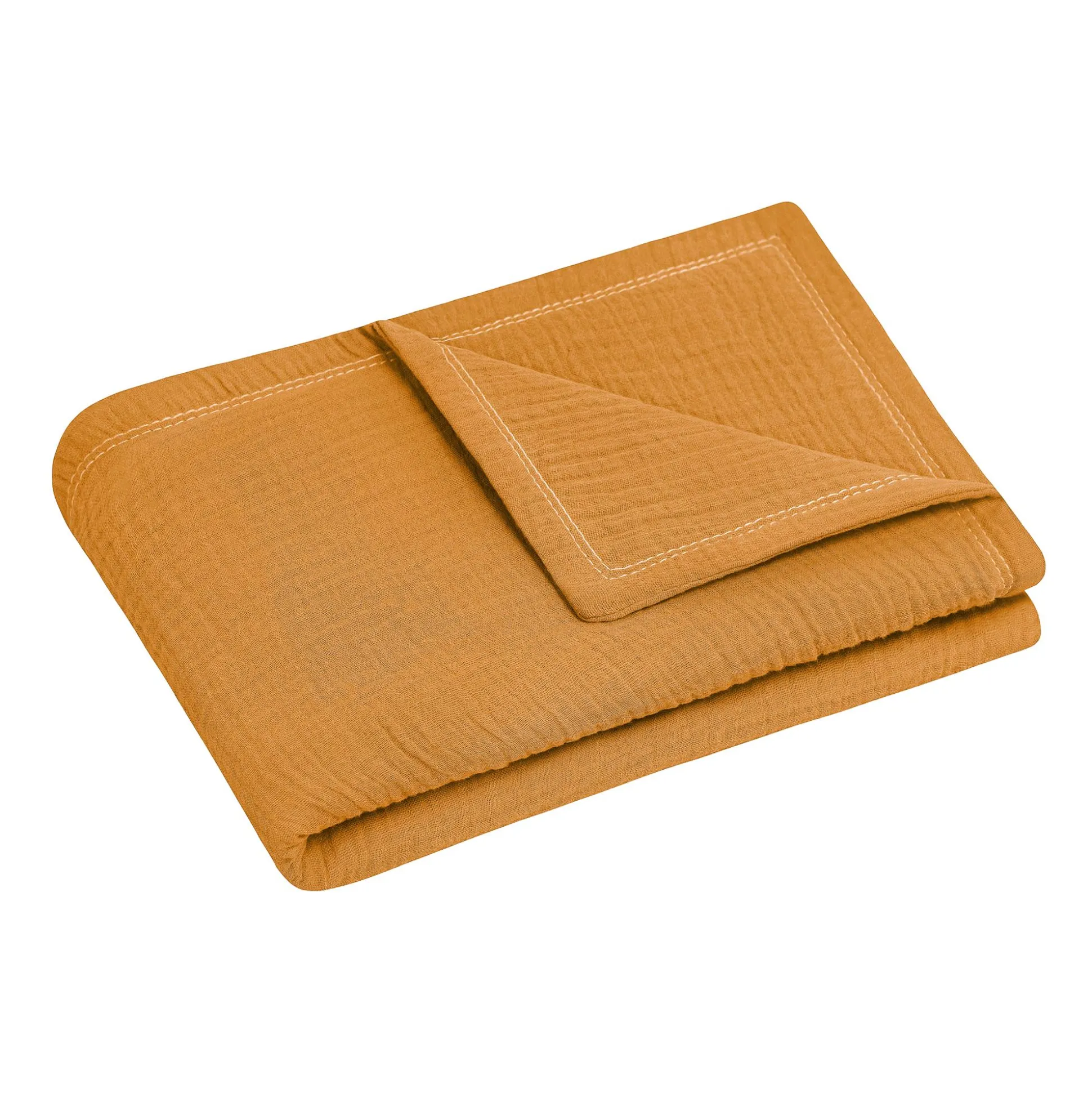 Kuscheldecke aus Baumwollmusselin Zimt