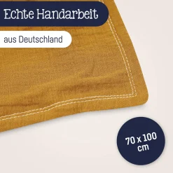 Kuscheldecke aus Baumwollmusselin Zimt