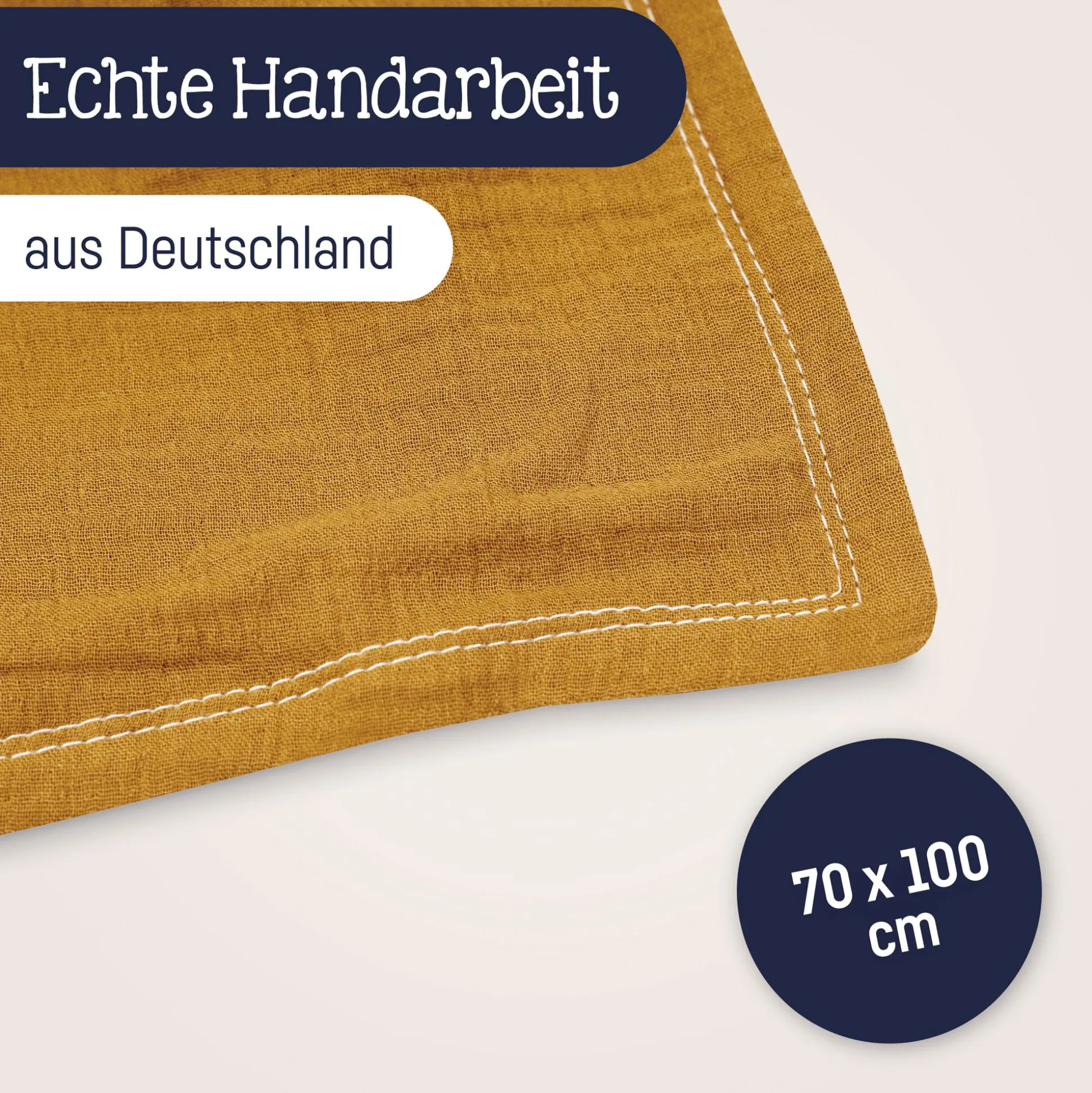 Kuscheldecke aus Baumwollmusselin Zimt