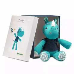 Kuscheltier Marius mit Geschenkverpackung