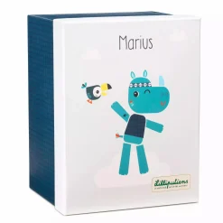 Kuscheltier Marius mit Geschenkverpackung