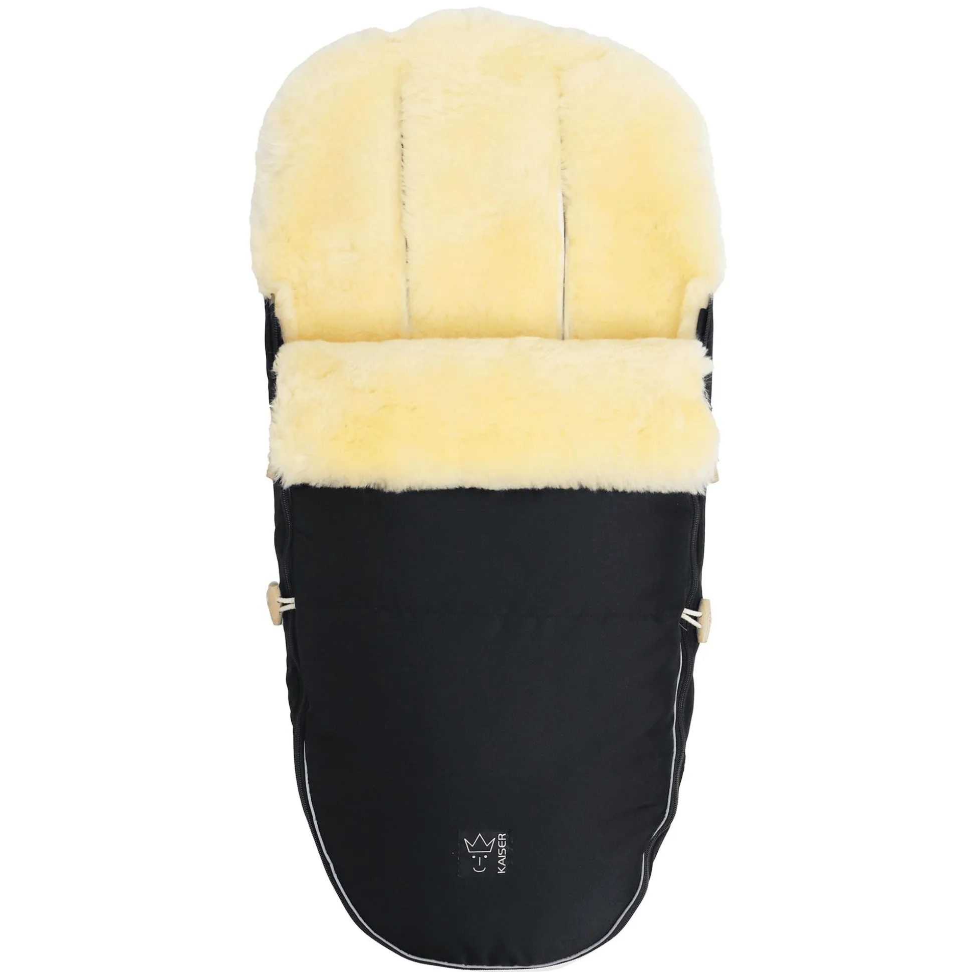 Lammfell Fußsack LOVE THE NATURE Black