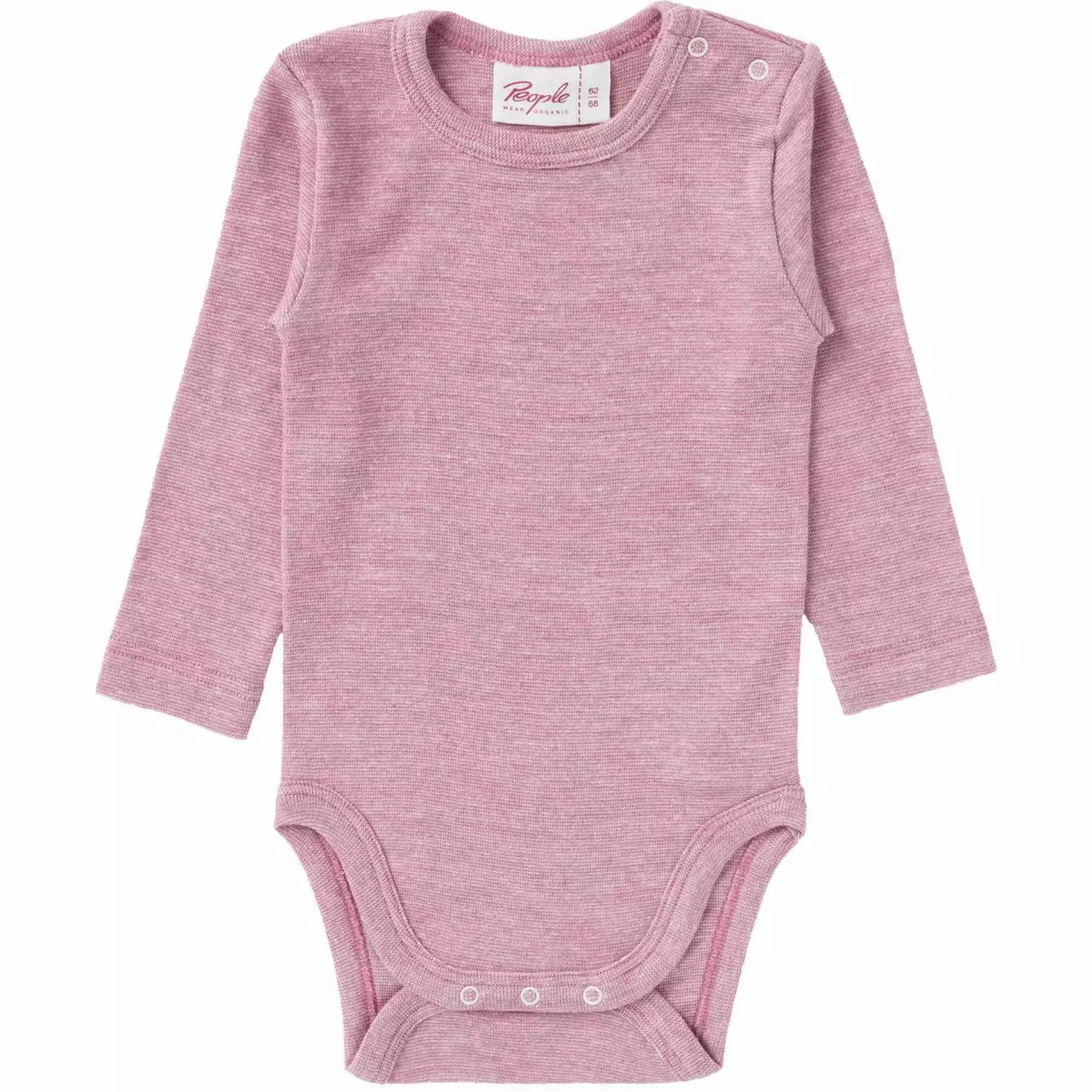 Langarmbody Baumwolle/Wolle/Seide rosa