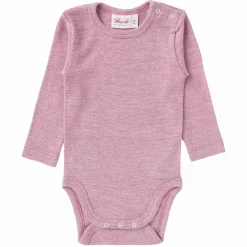 Langarmbody Baumwolle/Wolle/Seide rosa