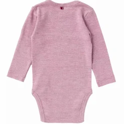 Langarmbody Baumwolle/Wolle/Seide rosa