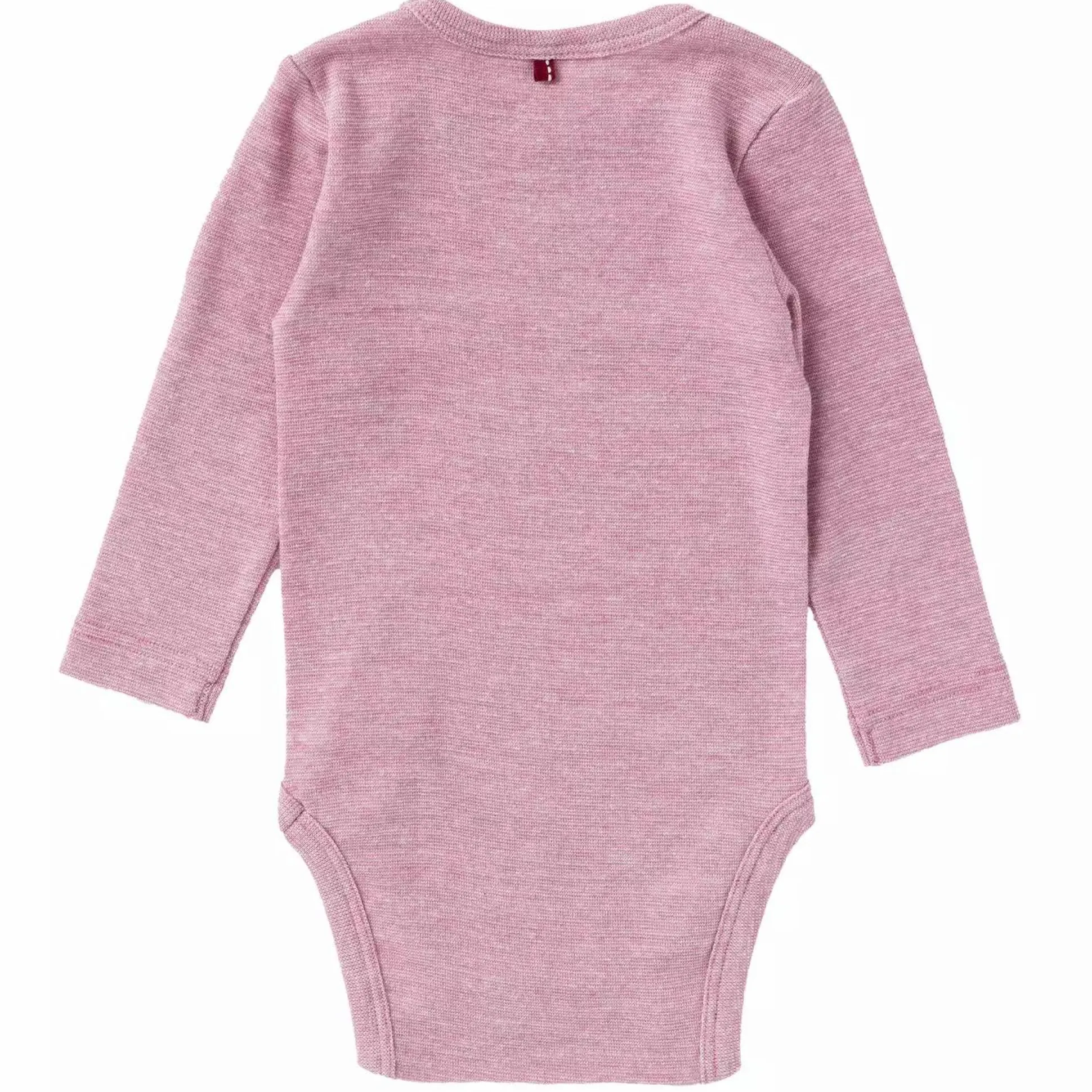 Langarmbody Baumwolle/Wolle/Seide rosa