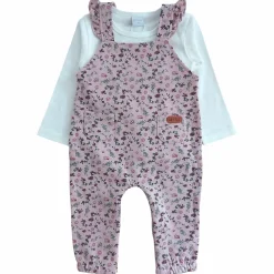 Latzhose und Shirt Winter Flower