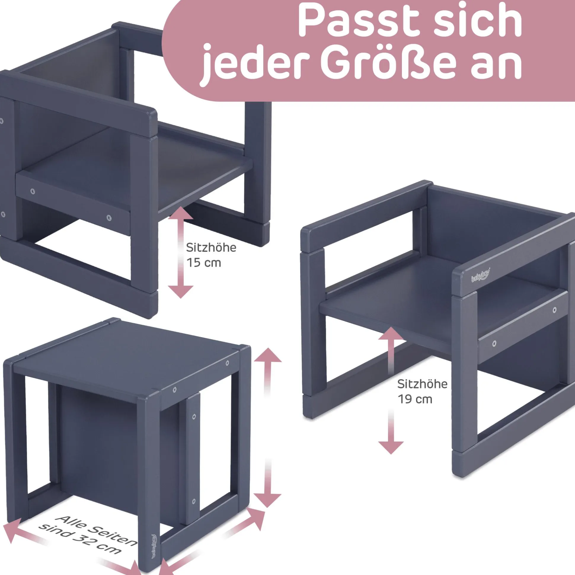 Littlefoot babycube Schiefergrau