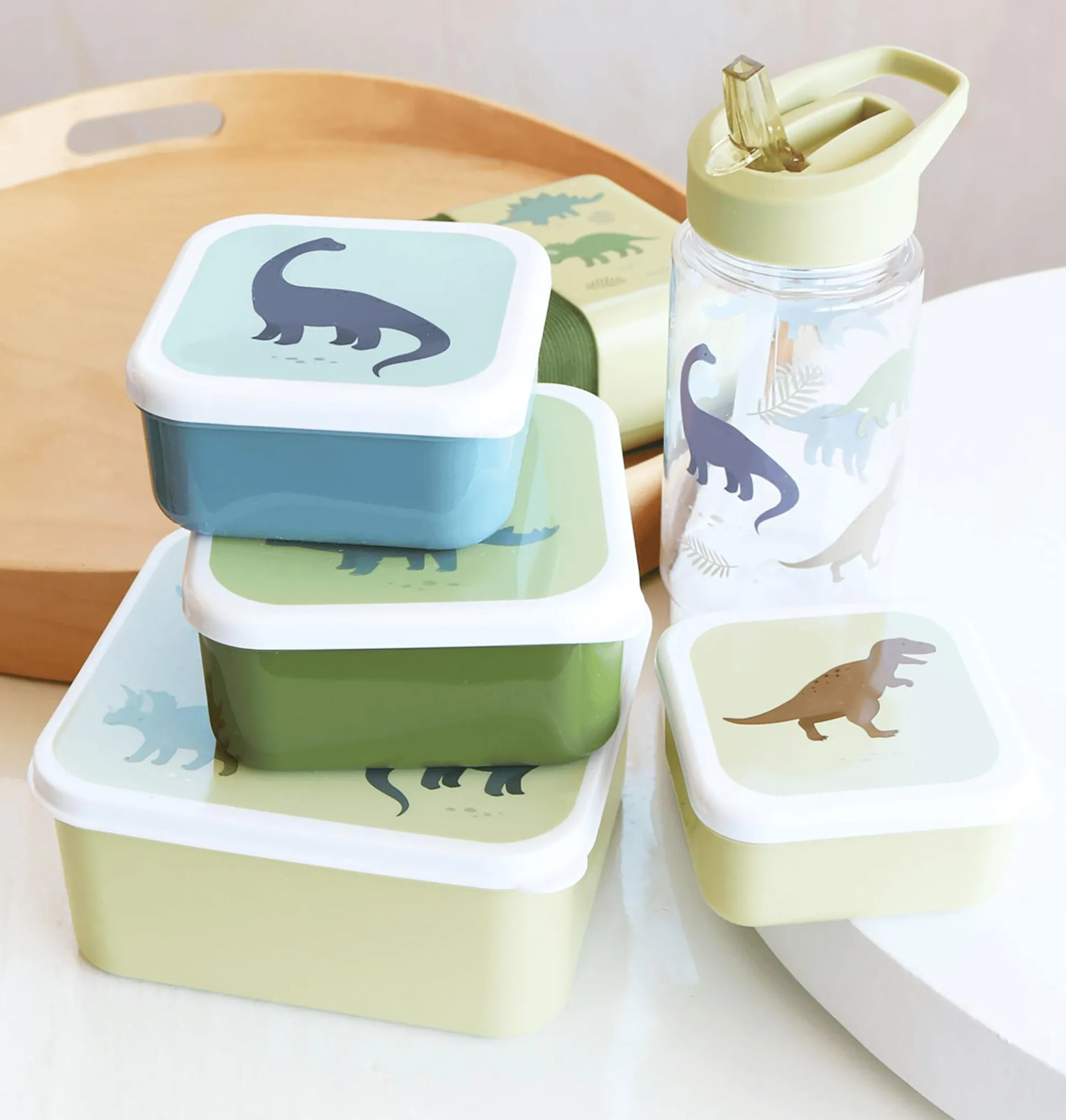 Lunchbox 4er-Set Dinosaurier