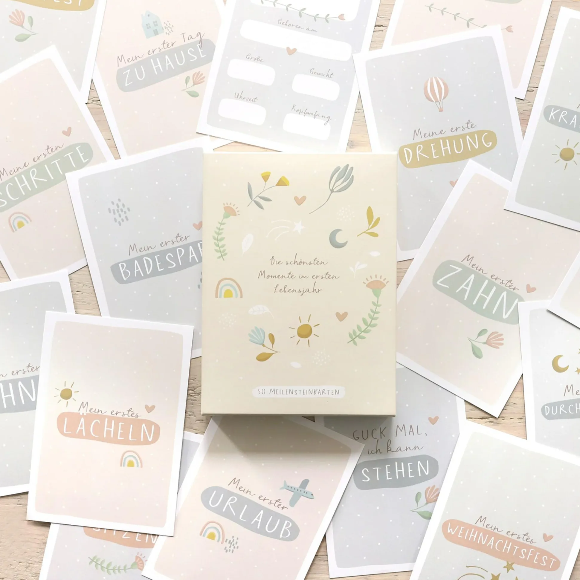 Meilensteinkarten Erstes Lebensjahr